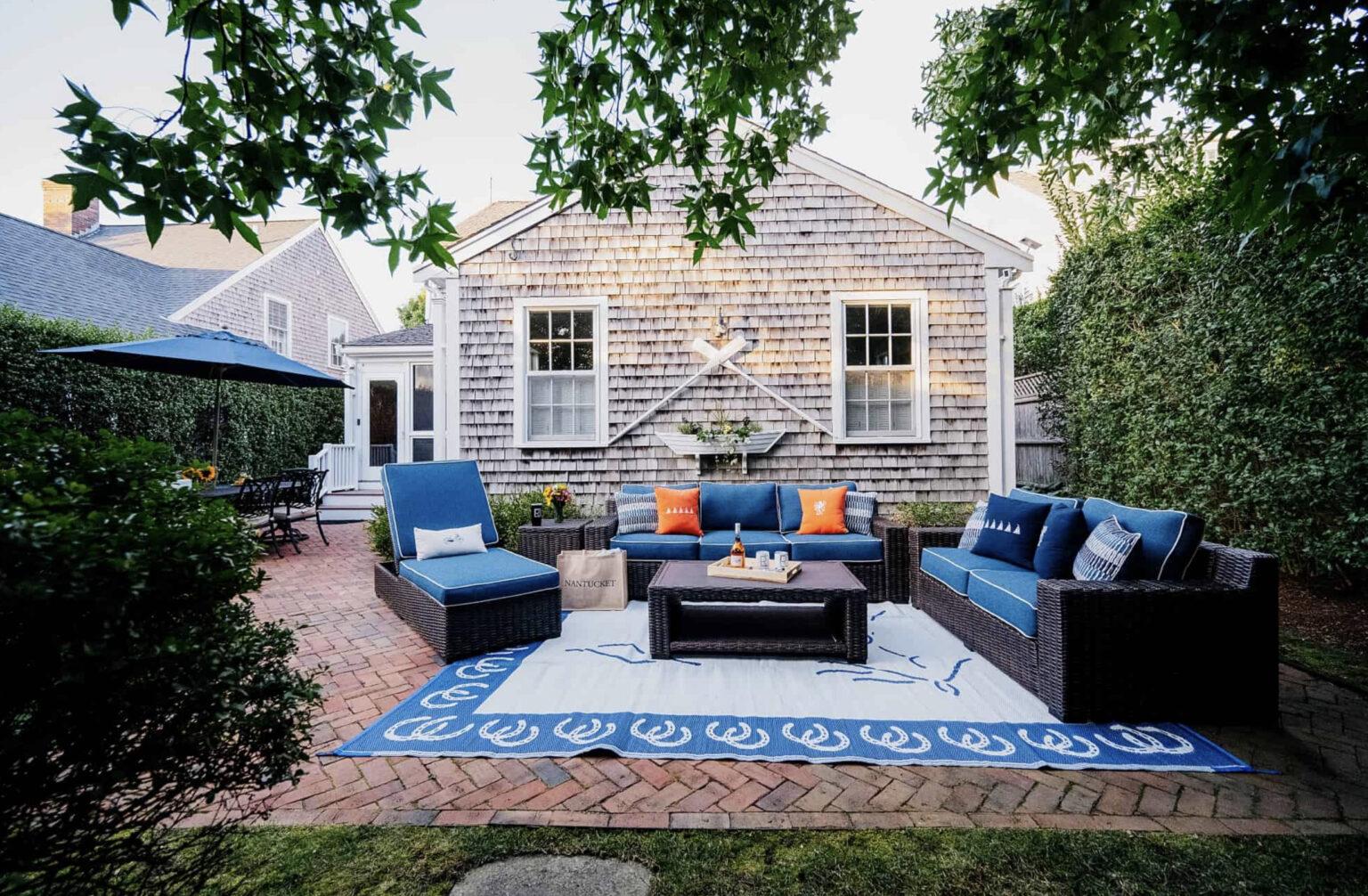 Nantucket Massachusetts Backyard for entertaining by OTW Interiors