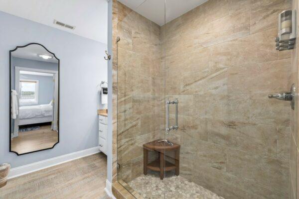 otw interiors lake norman nc luxury vacation rental bathroom design