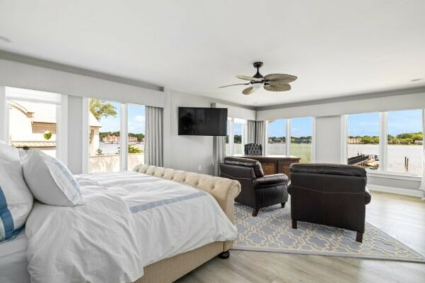 otw interiors lake norman nc luxury vacation rental bedroom interior design