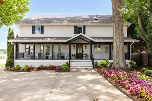 otw interiors lake norman nc luxury vacation rental front porch design