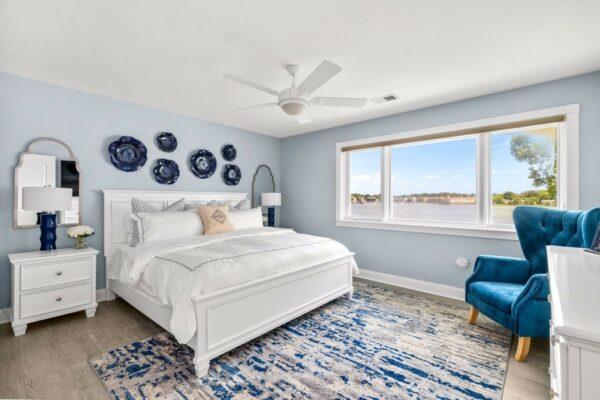 otw interiors lake norman nc luxury vacation rental bedroom interior design
