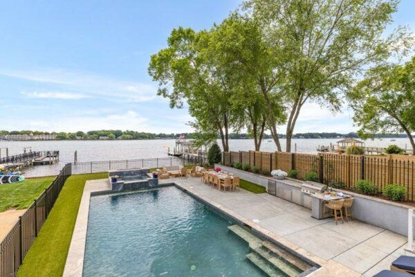otw interiors lake norman nc luxury vacation rental pool patio furniture design