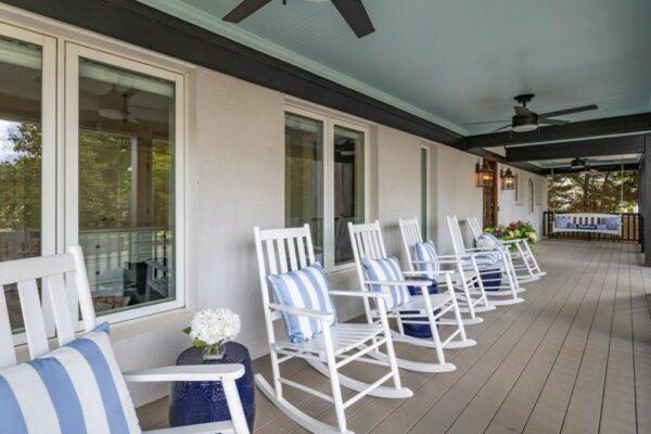 otw interiors lake norman nc luxury vacation rental front porch design
